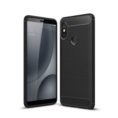 Cover Case for Redmi Note 5/ Note 5 Pro Carbon Fiber TPU Drawing Material