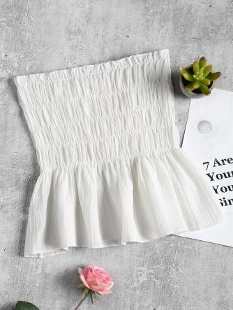 Ruffles Smocked Tube Top