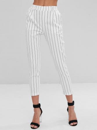 Striped Side Pockets Chino Pants