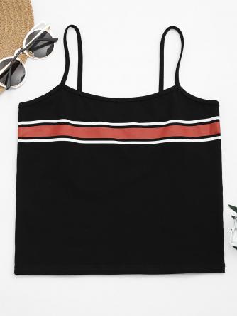 Cami Stripes Panel Tank Top