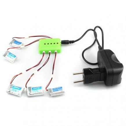 KH20 - 004 5 in 1 Balance Charger 5Pcs 3.7V 150mAh 30C Battery Set for Remote Control JJRC H20 H20H Hexacopter