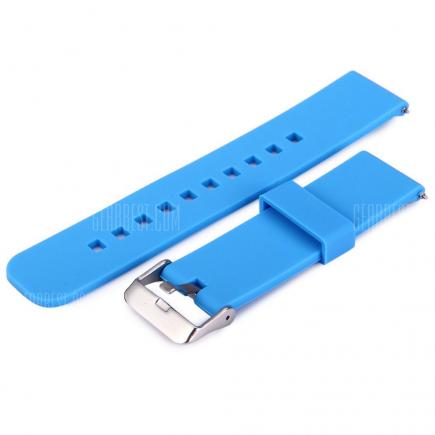 Silicone Watch Band Strap for Cookoo2 Watch Pebble Time LG MOTO360 etc. -  Blue