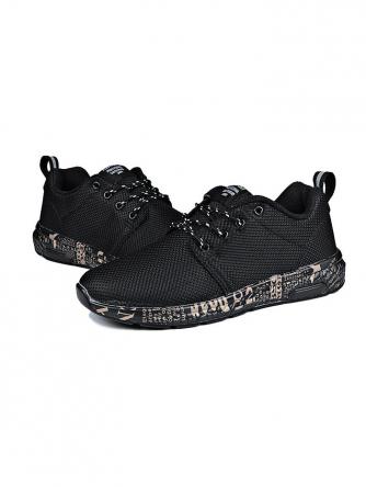 Mesh Breathable Lace Up Men Sports Shoes