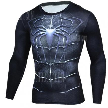 3D Print Classic Cartoon Figure Tight Fit Long Sleeves T Shirt