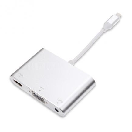8 Pin Connector to VGA Video Adapter for iOS Device