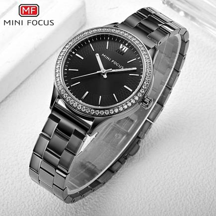Top Luxury Brand Watch Famous Fashion Women Quartz Watches Wristwatch Gift For Female Black