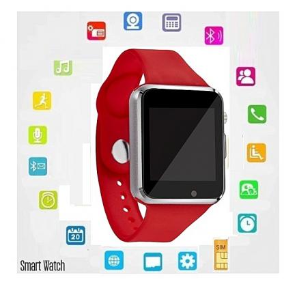 Montre Watch connectée Haute Qualite Bluetooth écran tactile 1,5 " - carte SIM-Micro Sd Androis et iOS Bracelet Sport -Rouge