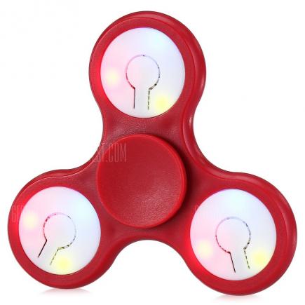 Multi-color Push Button LED Tri-wing ABS Fidget Spinner