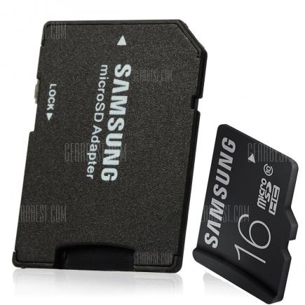 Original Samsung 16GB TF to SD Card Adapter Set with Micro SDHC Card Class 10