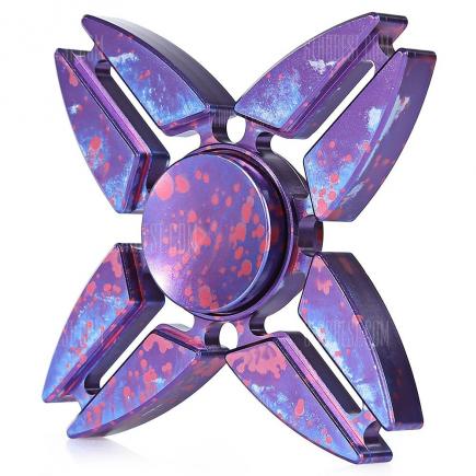 Four-leaf Starry Sky Aluminum Alloy Fidget Spinner
