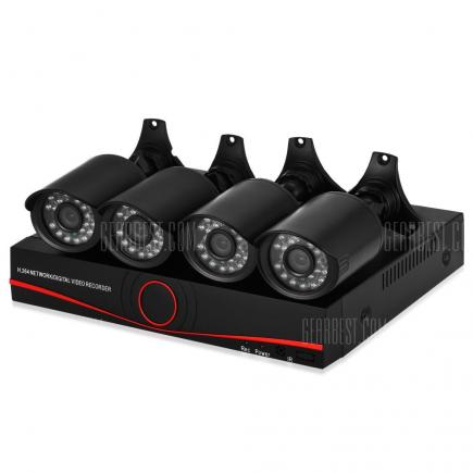 TP1004BS 720P AHD DVR Kit Security Camera System