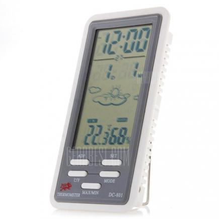 DC-801 5 in 1 Digital Temperature Humidity Meter / Calendar / Clock / Alarm