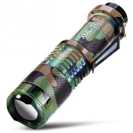 SK98 CREE LED Water-resistant Camping Flashlight Zoomable Army Torch