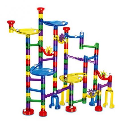 Meland Marble Run Toy 122 Pcs Marble Game STEM Learning Toy, Educational Construction Building Blocks Toy, Marble Set Gift for Kids 4 5 6 + Year Old Boys Girls