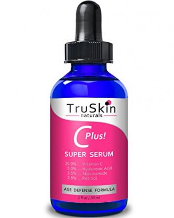 TruSkin Naturals Vitamin C-Plus Super Serum, Anti Aging Anti-Wrinkle Facial Serum with Niacinamide, Retinol, Hyaluronic Acid, and Salicylic Acid