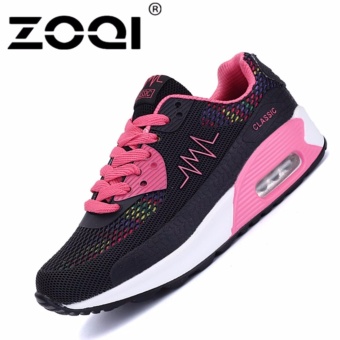 ZOQI Wanita Mode Sepatu Lari Lembut Air Cushion (Hitam)-Intl