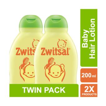 "ZWITSAL Natural Baby Hair Lotion Aloe Vera, Kemiri & Seledri 200 ml - Twin Pack [ ISI 2 Pcs ]"