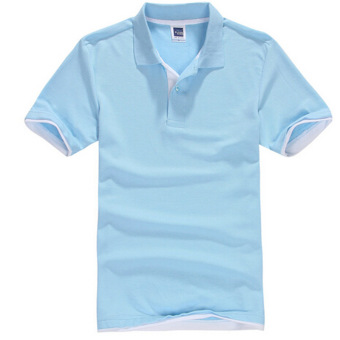 Zuncle POLO Pria Lengan Pendek Kaos Golf Kaus Tenis (Biru Muda)