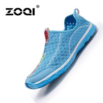 ZOQI Pria dan Wanita's Fashion Sports & Outdoors Sepatu Olahraga Sepatu Air Sepatu (Sky Blue) -Intl