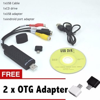 Hot Sale Easycap USB 2.0 Mudah Cap Video TV DVD VHS DVR Menangkap Adaptor USB Video Capture Video Menangkap Perangkat