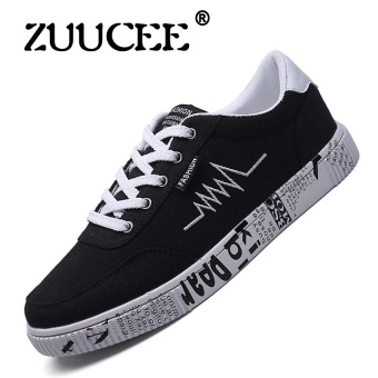 ZUUCEE Wild Tide Sepatu Kanvas Sepatu Pria Sepatu Kasual Versi Korea Terbaru Tahun Sepatu Rendah For Membantu Sepatu Siswa Pria Olahraga Sepatu (putih)