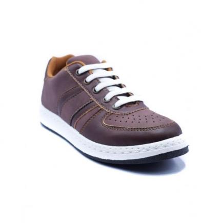 Lace Up Sneakers - Brown