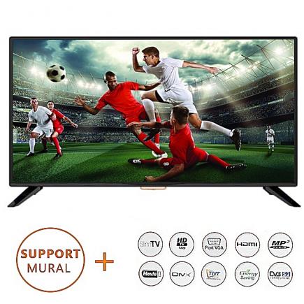 Téléviseur Ultra Slim HD LED 32" Récepteur intégré + TNT + SUPPORT MURAL OFFERT