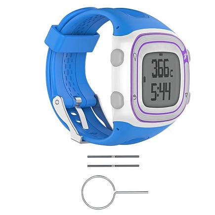 Watch Silicone Wrist Band Strap +Tools For Garmin Forerunner 10 / 15 GPS Running #blue men