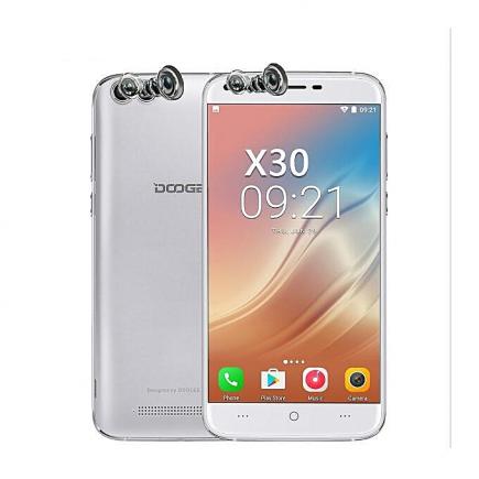 DOOGEE X30 5.5 Inch Dual Front&Rear Cameras 2GB RAM 16GB ROM MT6580A Quad-Core 1.3GHz 3G Smartphone Silver