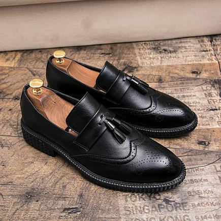 Genuine Leather Men Formal Shoes British Sytle Loafers Slip-On