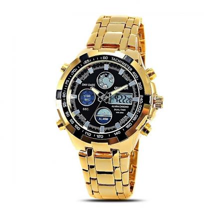 Waterproof LED Electronic Digital Stainless Steel Men Watch