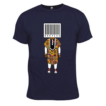 New Africa Round Neck T-Shirt - Navy Blue