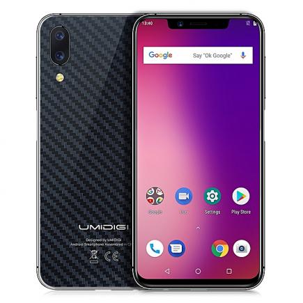 One - 5.9" 4G Android 8.1 4GB/32GB Side Fingerprint Face ID - Black