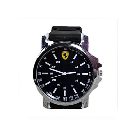 Classy Rubber Strap Sports Watch -Black