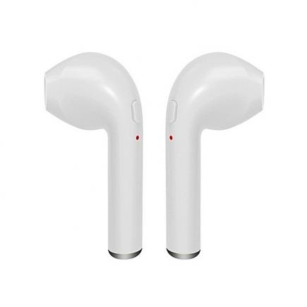 Mini Wireless Bluetooth Earphone Stereo In Ear Noise Cancellation Earbuds Color:white Style:Without Charging Compartment