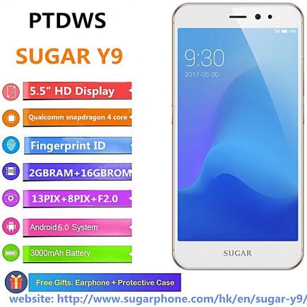 SUGAR Y9 2GBRAM+16GBROM 5.5 Inch 3000mAh 4G Smartphone Google  Gold