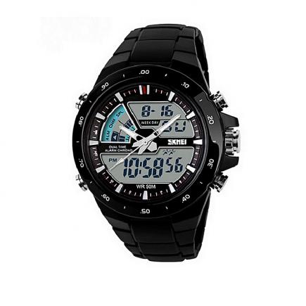 Digital & Analogue Sports Watch - Black