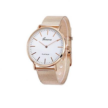 Luxury Quartz Wrist Watch- Rose Gold