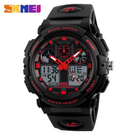 SKMEI Men Sports Watches Digital Double Time Chronograph Watch 50M Watwrproof Week Display Wristwatches Relogio Masculino 1270