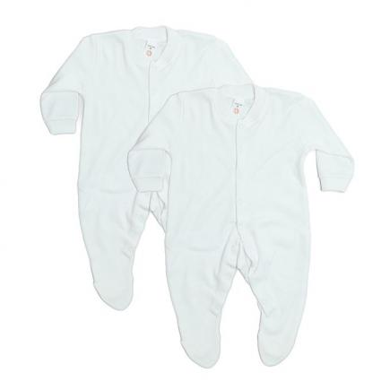 Bundle Of 2 Buttoned Body Suit - White