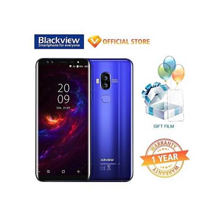 S8 5.7-Inch HD (4GB, 64GB ROM) Android 7.0 Nougat, 13MP + 8MP Dual Front Cameras 4G Fingerprint Smartphone - Blue