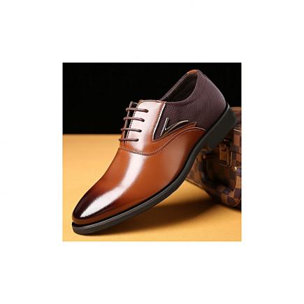 Men's Shoes Men's Large Size Business Casual Shoes British Fashion Men's Shoes-brown