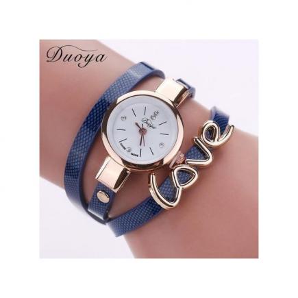 Quartz Watch Lady Valentine Bracelet Wristwatch Feahionable Casual Watches Lady Style-blue