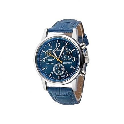 Leather Strap Watch - Blue