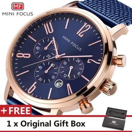 Top Luxury Brand Watch Fashion Sports Cool Men Stainless Steel Quartz Watches Multifunction Wristwatch For Male