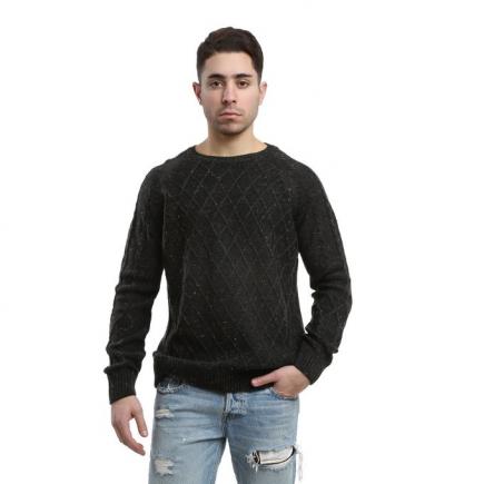 Casual Rounded Pullover - Black