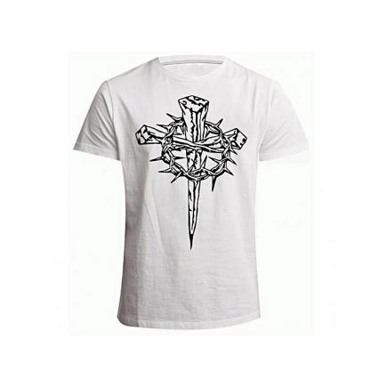 Old Rugged Cross Print TShirt - White