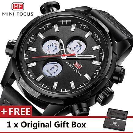 Luxury Brand Sports Watches Shock Resistant Dual Display Men LED Watch Digital Quartz Wristwatches Clock Man Gift Male