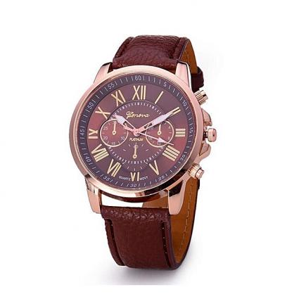 Brown leather watch