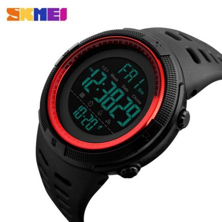 [100% Genuine] 2017 NEW SKMEI Men Sports Watches Countdown Double Time Watch Alarm Chrono Digital Wristwatches 50M Waterproof Relogio Masculino 1251